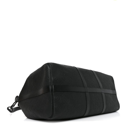Louis Vuitton Taurillon Monogram Keepall Bandouliere 50 Black 3 of 8