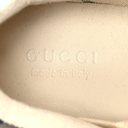 Gucci Suede GG Monogram Calfskin Web Mens Screener Sneakers 9 Grey Blue Red 9 of 10