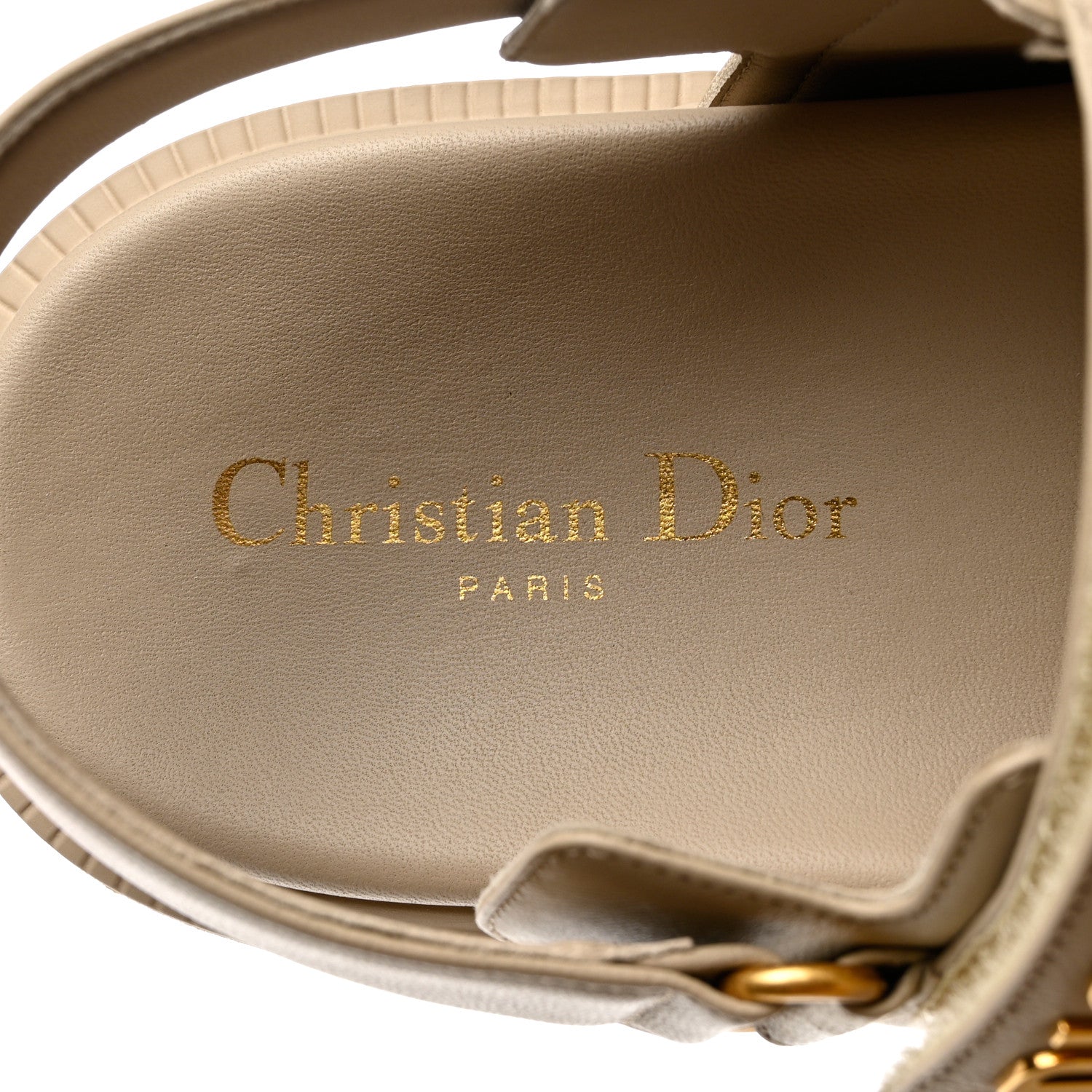 Christian Dior Lambskin Dioract 10mm Sandals 40 Beige 7 of 8