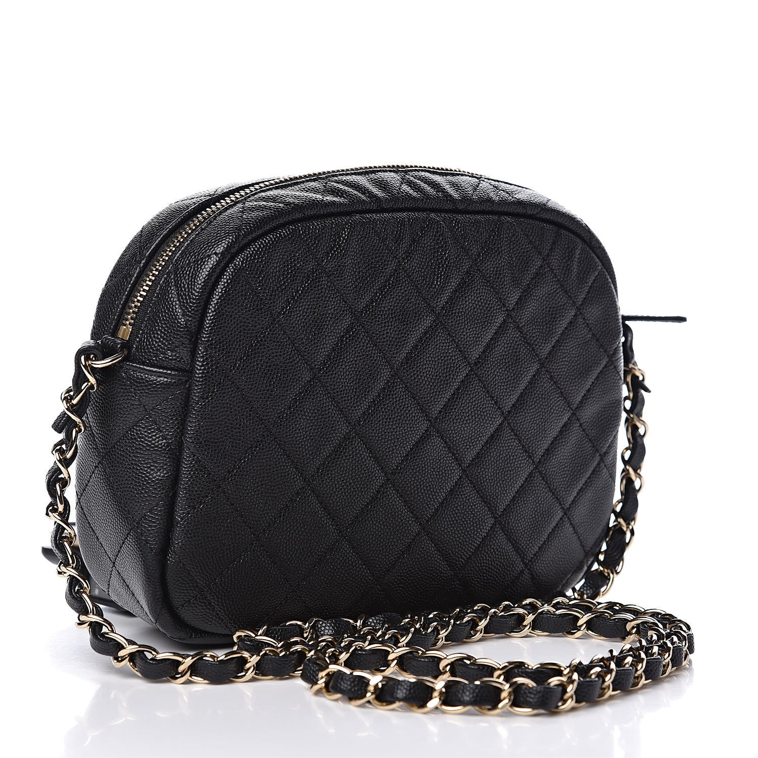 Chanel Caviar Quilted CC Day Camera Case Black 3 of 13