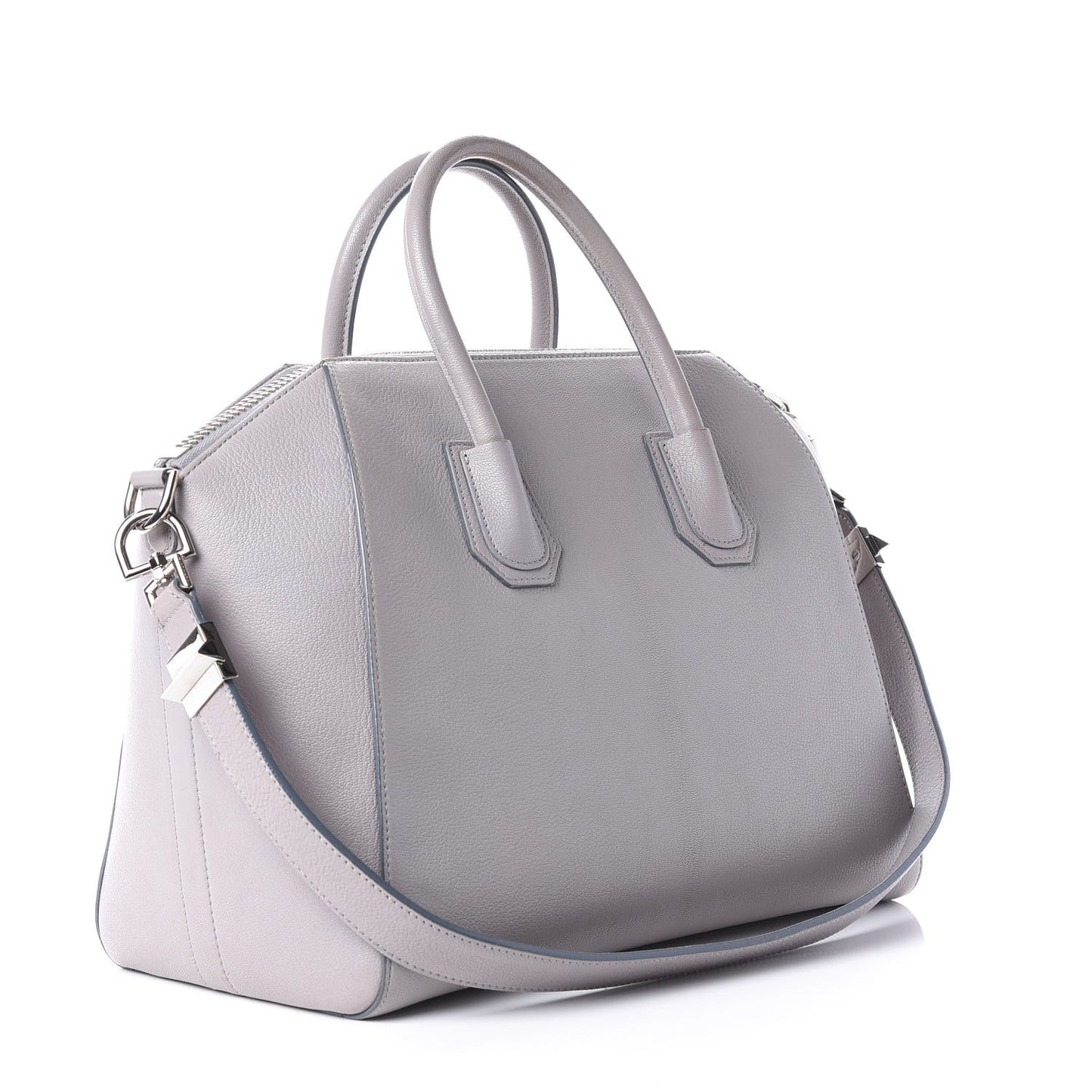 Sugar Goatskin Medium Antigona Pearl Grey