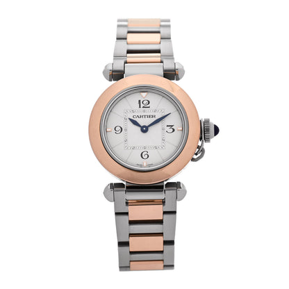 Cartier Stainless Steel 18K Pink Gold 30mm Pasha C Quartz Watch 1 of 6