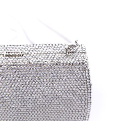Judith Leiber Swarovski Crystal Minaudiere Clutch Silver 8 of 12