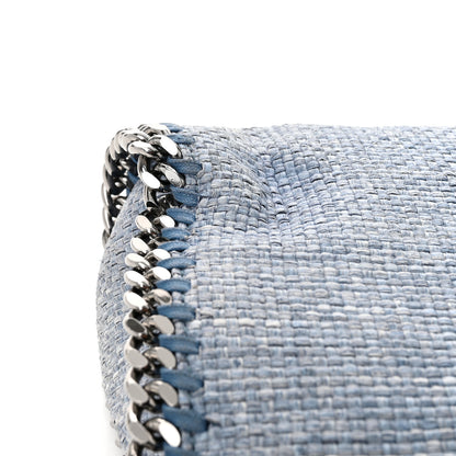 Stella McCartney Raffia Mini Falabella Fold Over Tote Light Blue 12 of 12