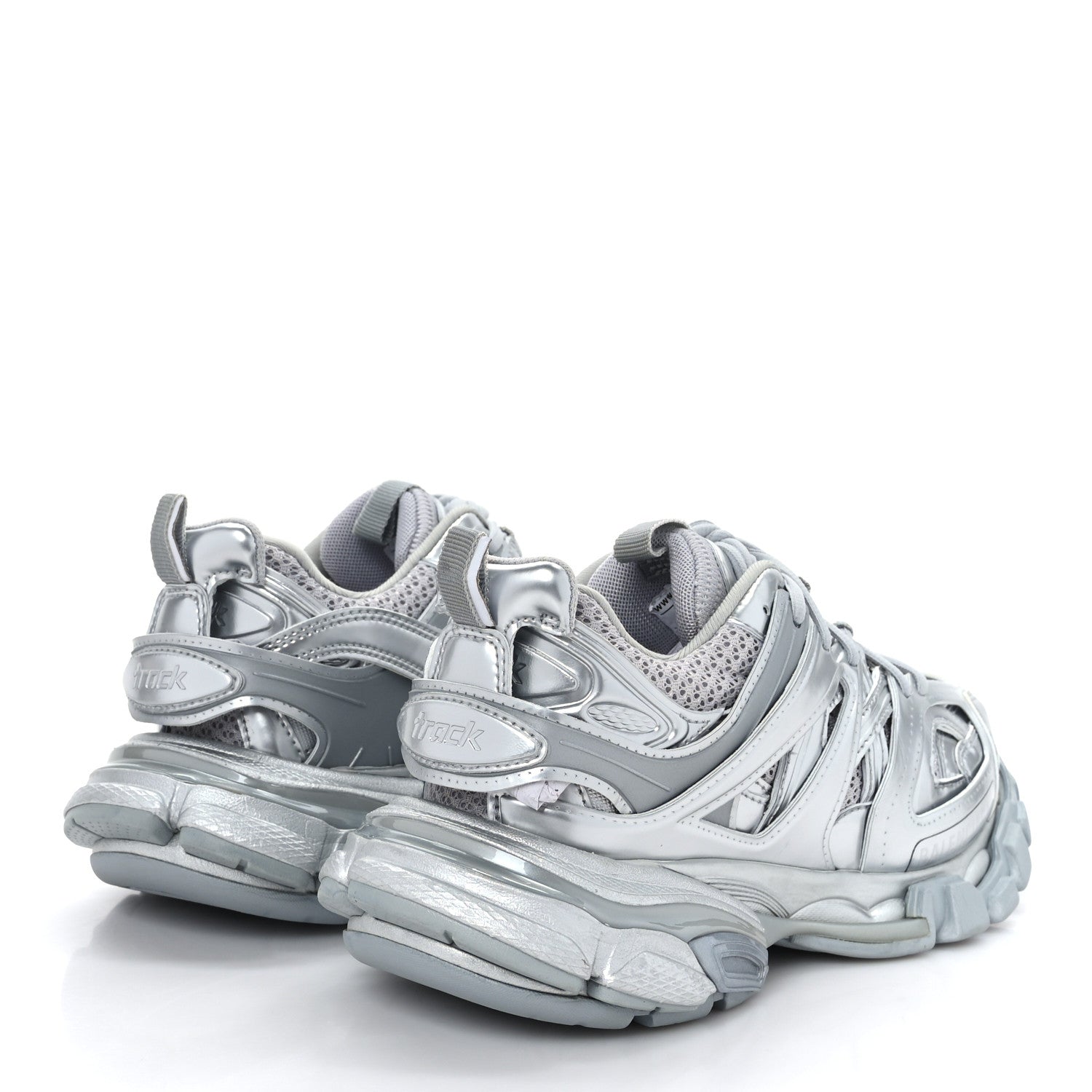 Balenciaga Mesh Nylon Womens Track Sneakers 36 Silver 4 of 7