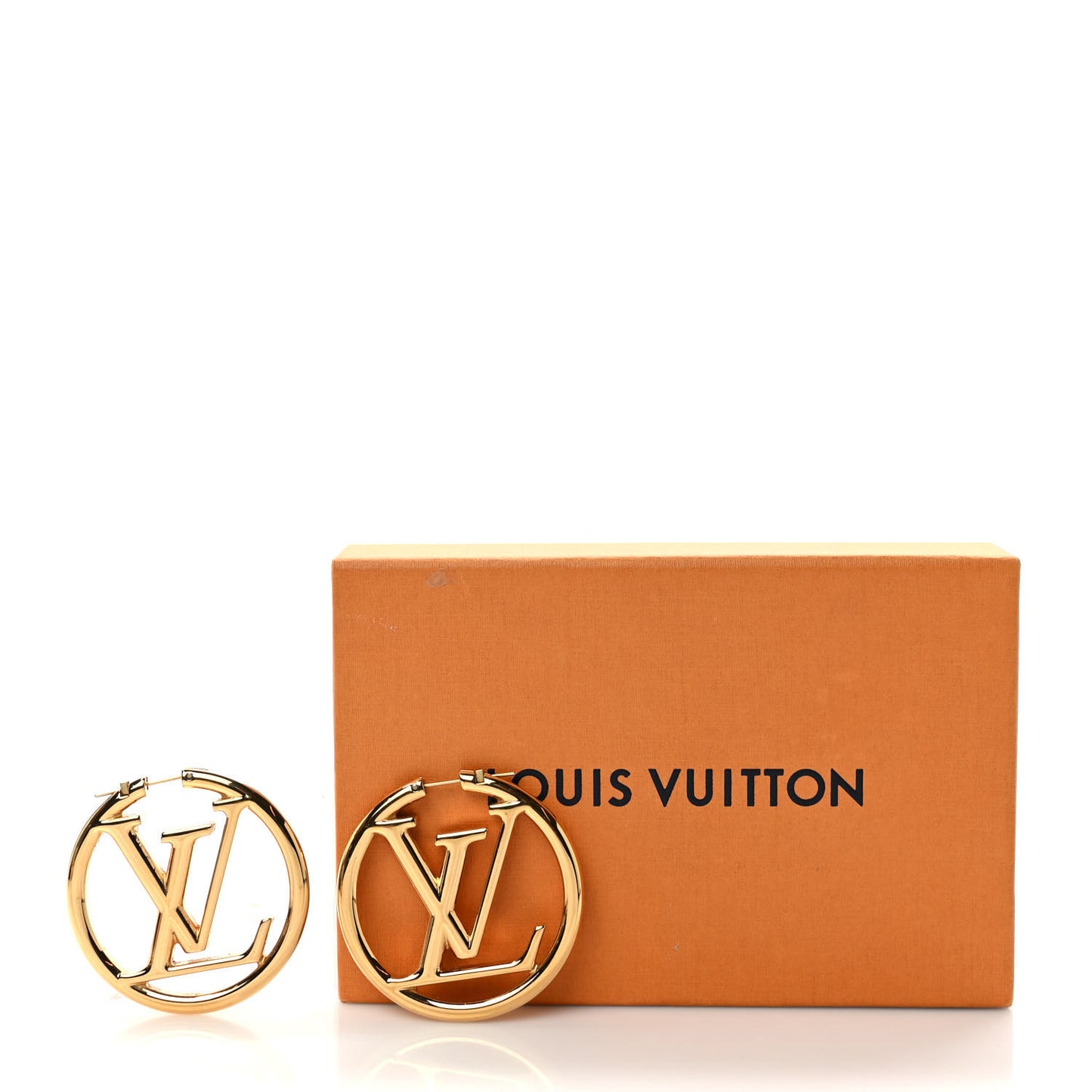 Metal Louise Hoop Earrings Gold