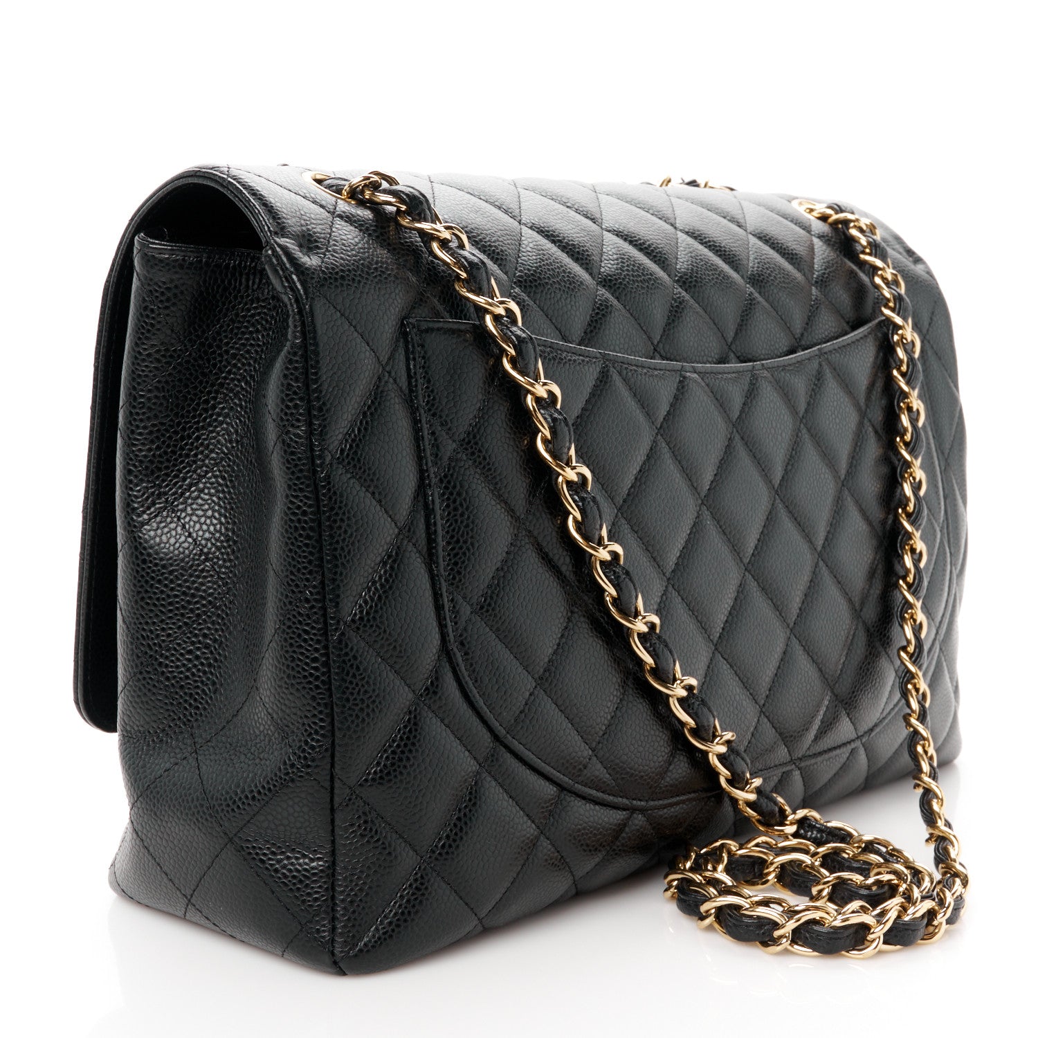 Chanel Caviar Quilted Maxi Single Flap Black 3 of 11