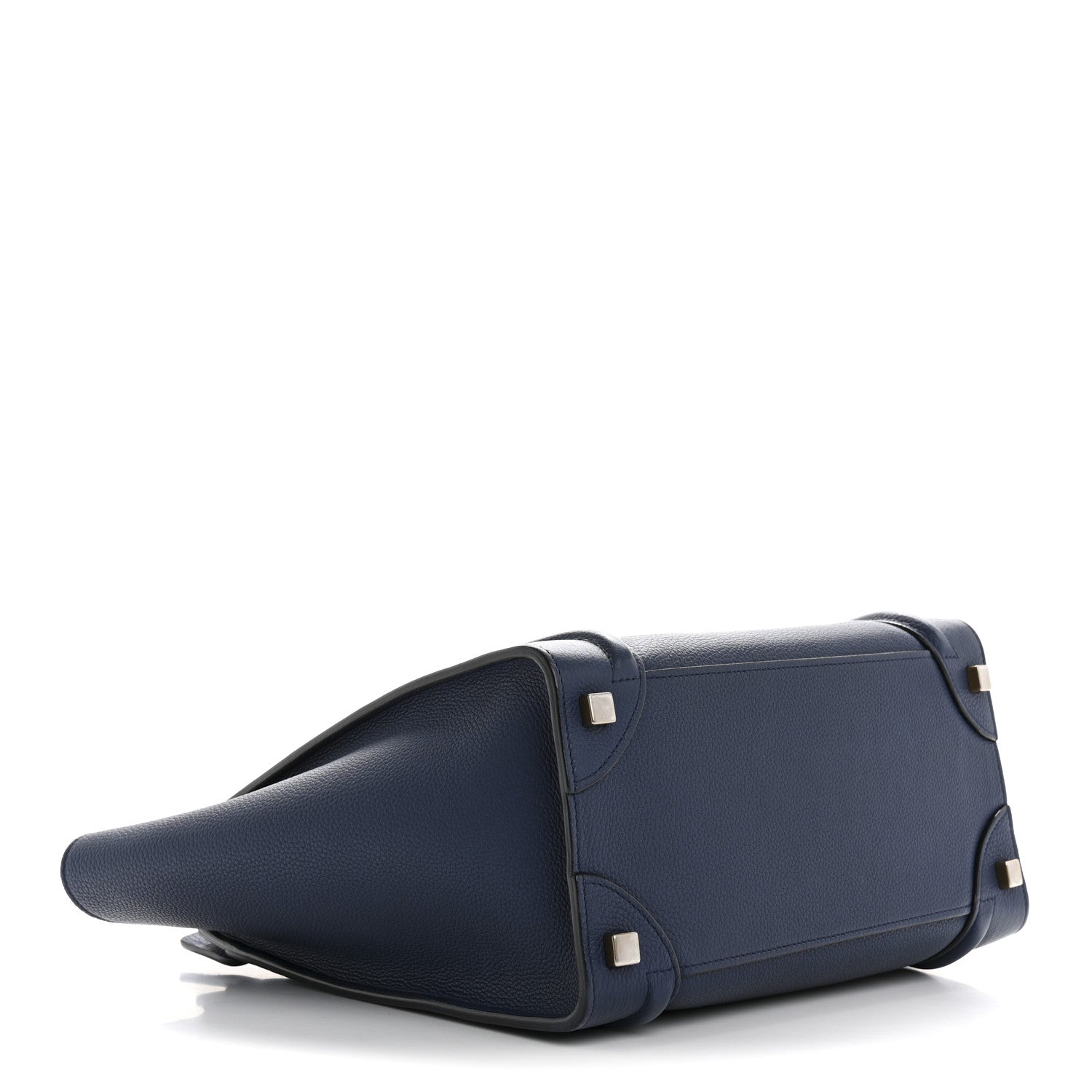 Celine Drummed Calfskin Micro Luggage Marine 4 of 16
