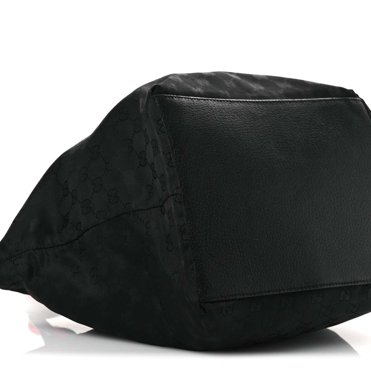 Gucci GG Monogram Medium Web Handle Bucket Tote Black 9 of 13