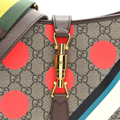 Gucci GG Supreme Monogram Web Geometric Small Jackie 1961 Beige Multicolor Brown Sugar 7 of 9