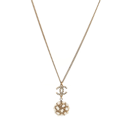 Chanel Pearl CC Cluster Necklace Gold 1 of 4