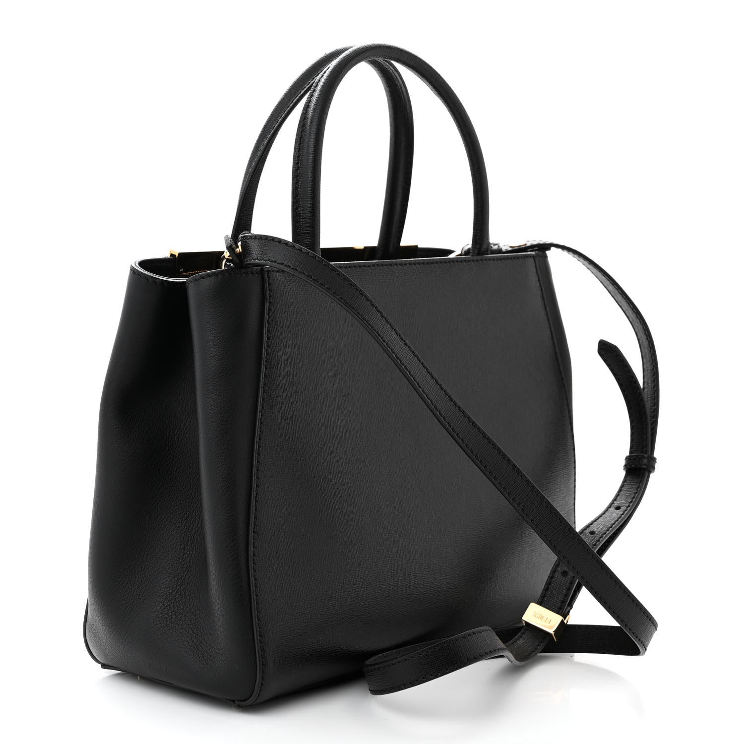 Fendi Vitello Elite Petite 2Jours Tote Black 3 of 11