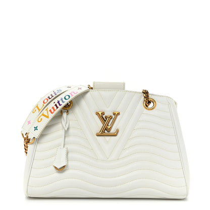 Louis Vuitton Calfskin New Wave Chain Tote Snow 1 of 21
