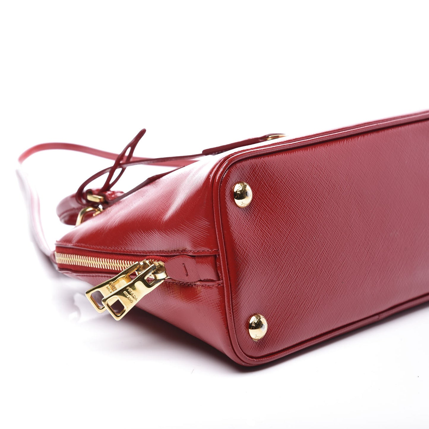 Saffiano Vernice Mini Promenade Tote Rosso