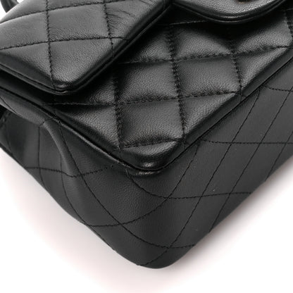 Chanel Lambskin Quilted Mini Top Handle Rectangular Flap Black 10 of 11