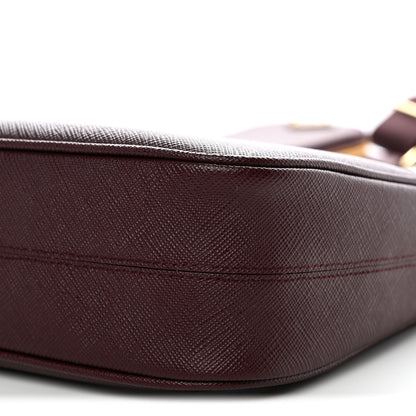 Prada Saffiano Lux Re-Edition 2005 Shoulder Bag Bordeaux 10 of 11