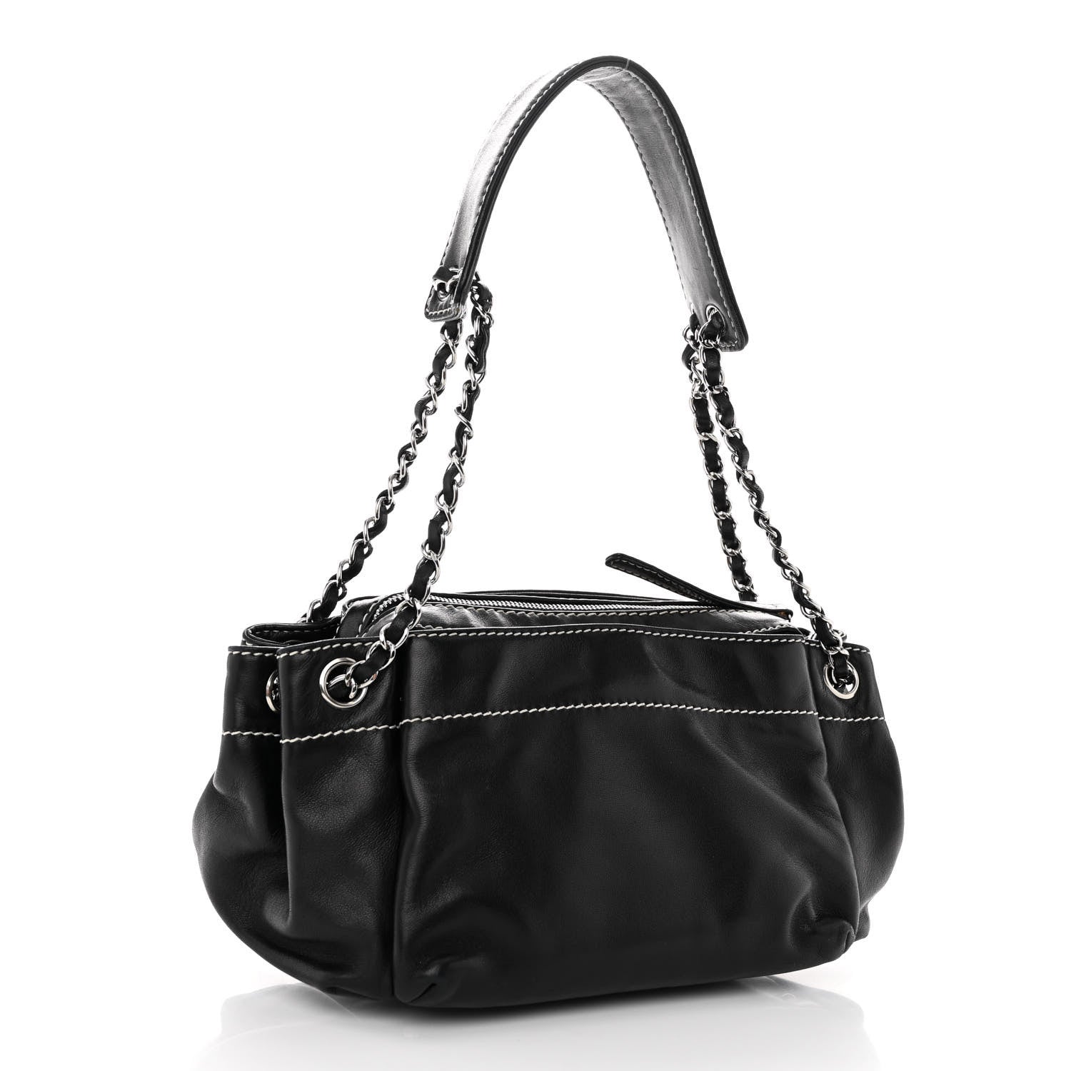 Chanel Lambskin Lax Accordion Hobo Black 3 of 10