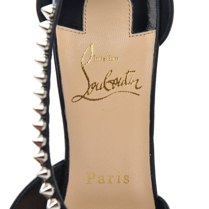 Christian Louboutin Kid PVC Spike Cross 100 Pumps 36.5 Black Silver 7 of 13