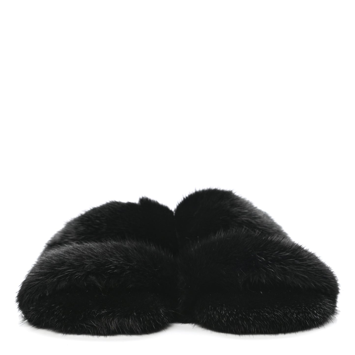Mink Fur Bleach Sandals 39 Black