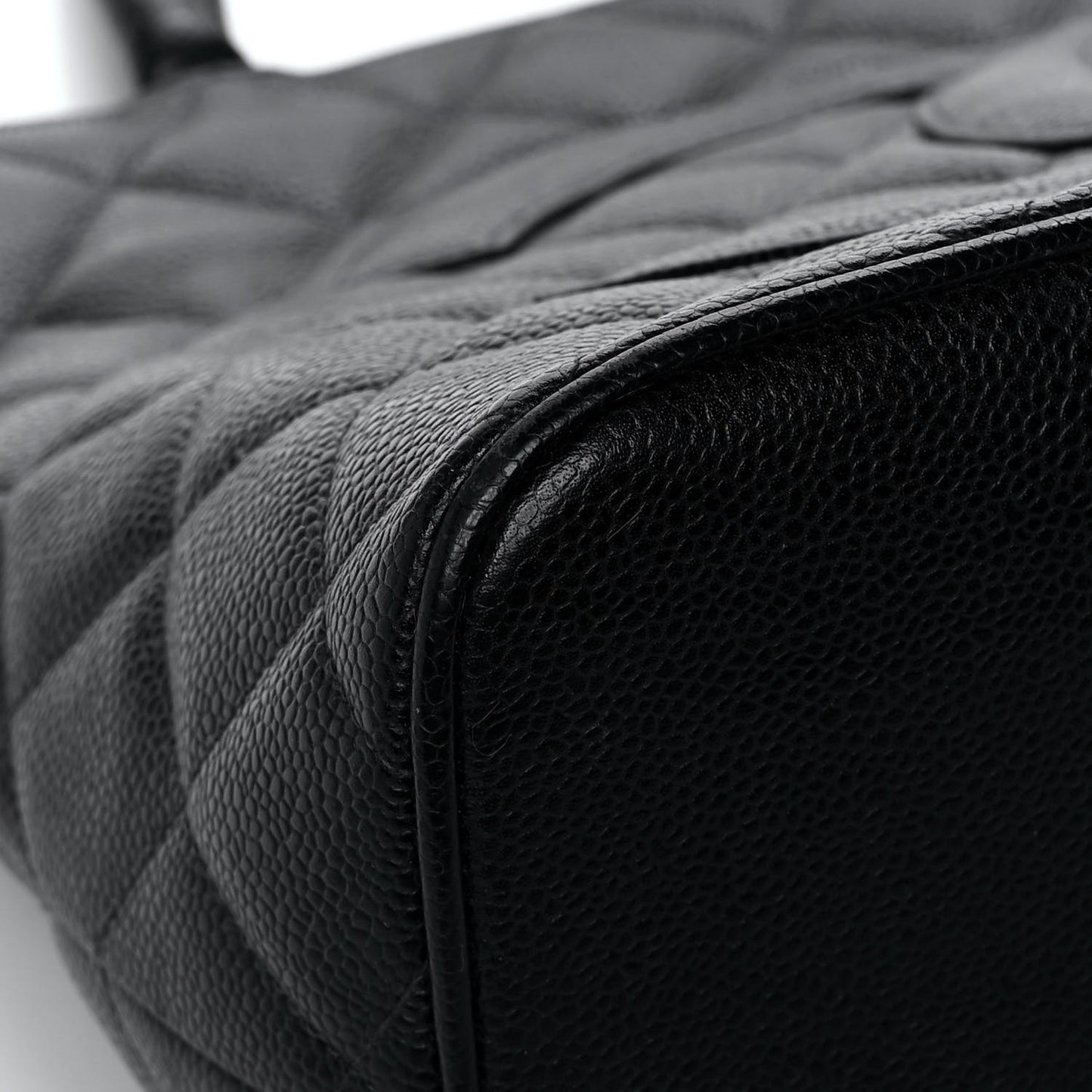 Caviar Quilted Medallion Tote Black