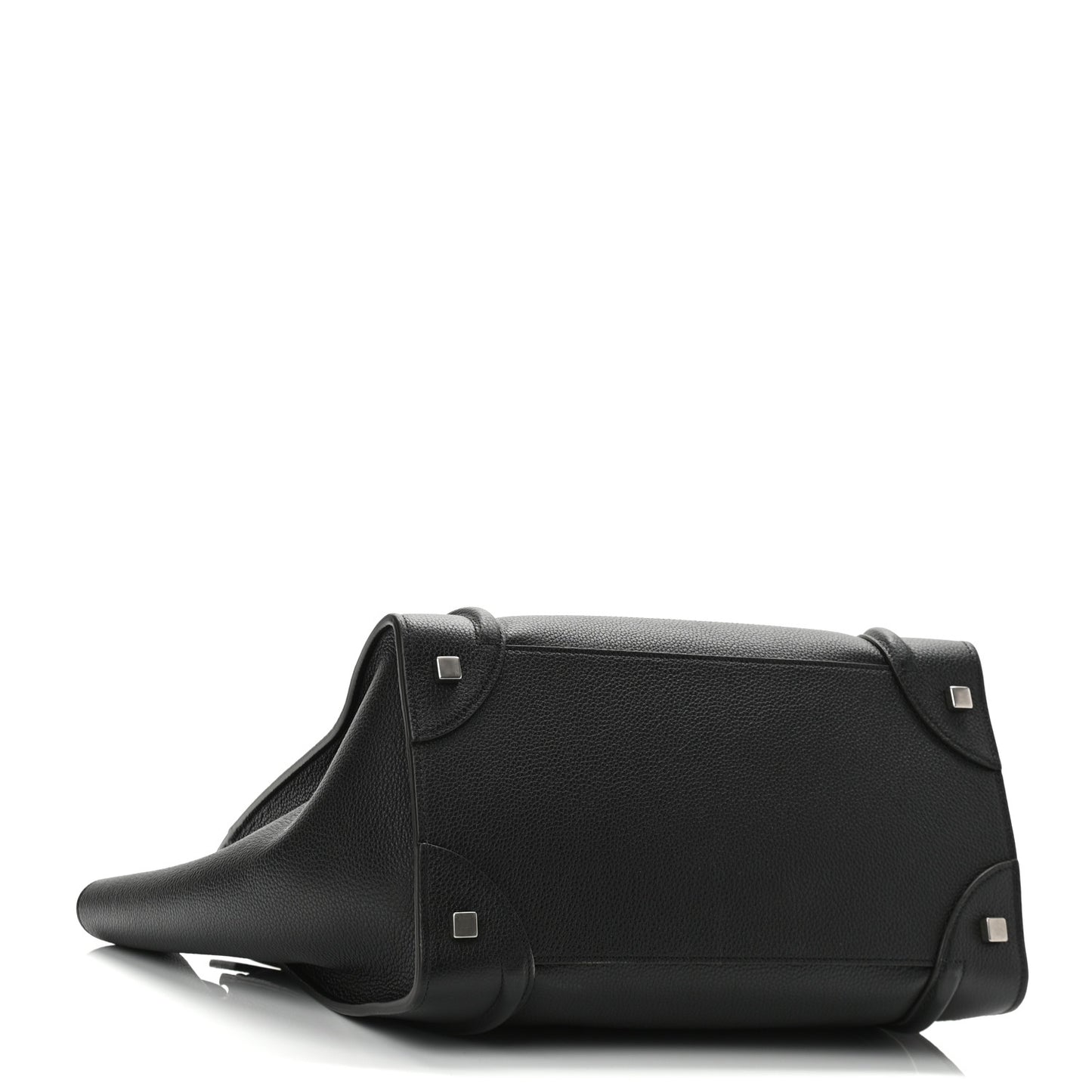 Drummed Calfskin Mini Luggage Black