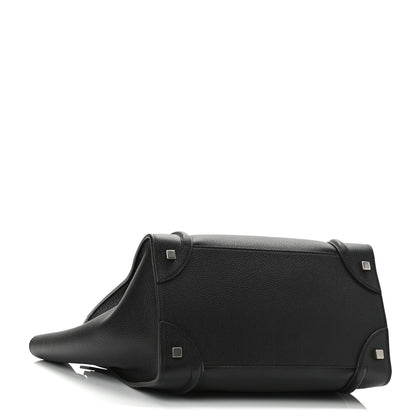 Celine Drummed Calfskin Mini Luggage Black 4 of 9