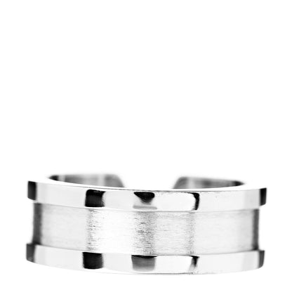 Cartier 18K White Gold Diamond 6.5mm Logo De Ring 50 5.25 4 of 6