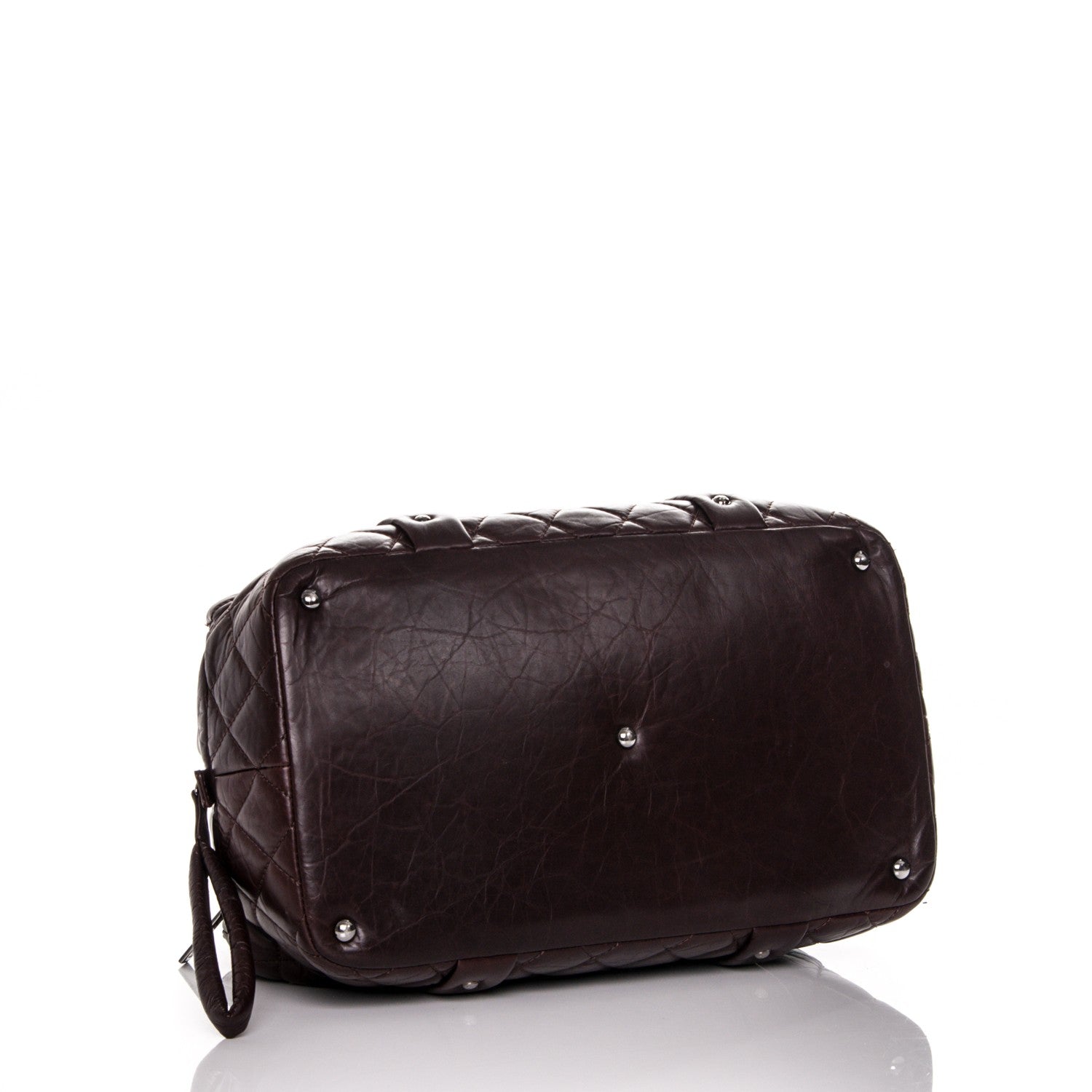 Chanel Distressed Lambskin Vintage Ligne Lady Braid Tote Brown 4 of 8