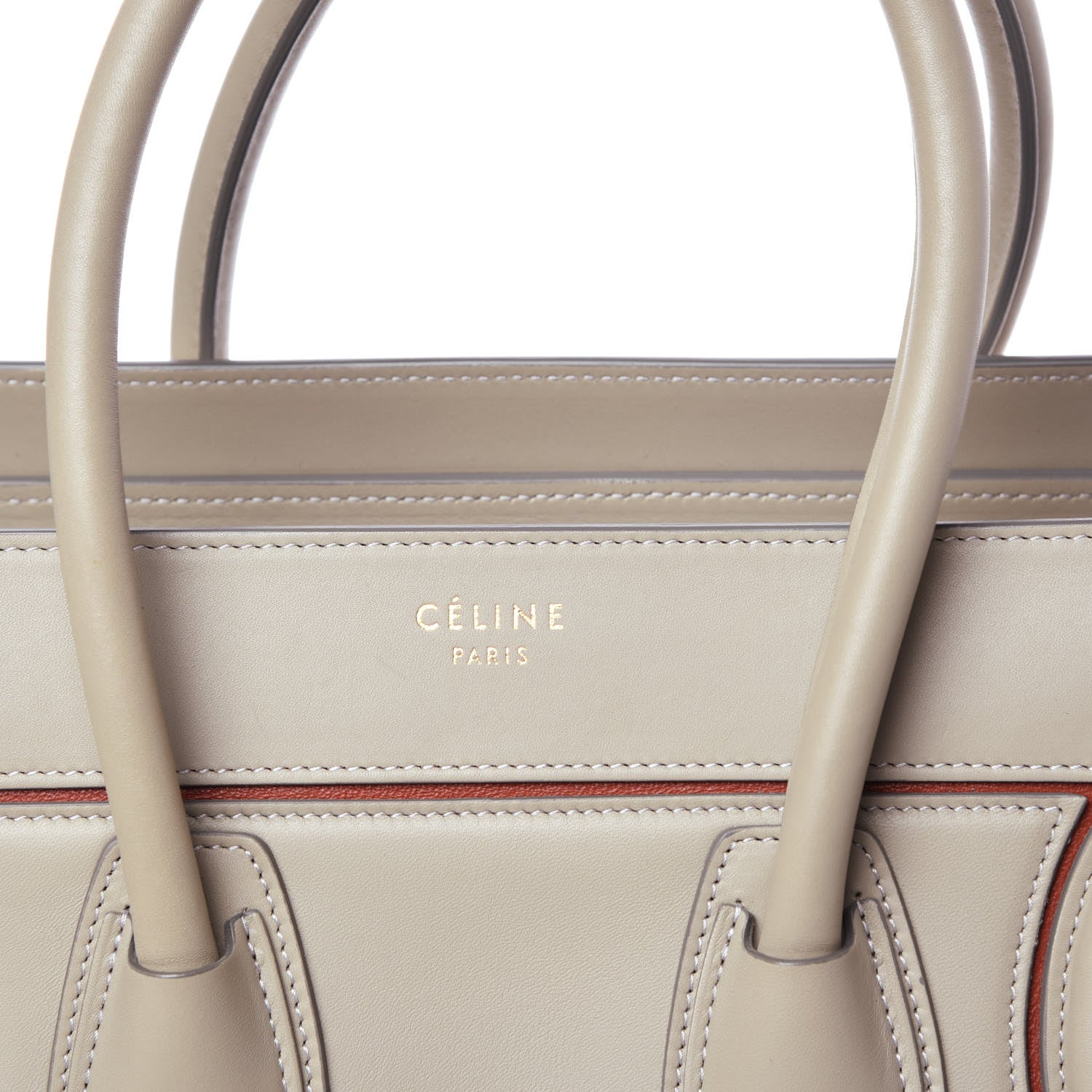 Celine Smooth Calfskin Interstice Micro Luggage Quartz 6 of 12