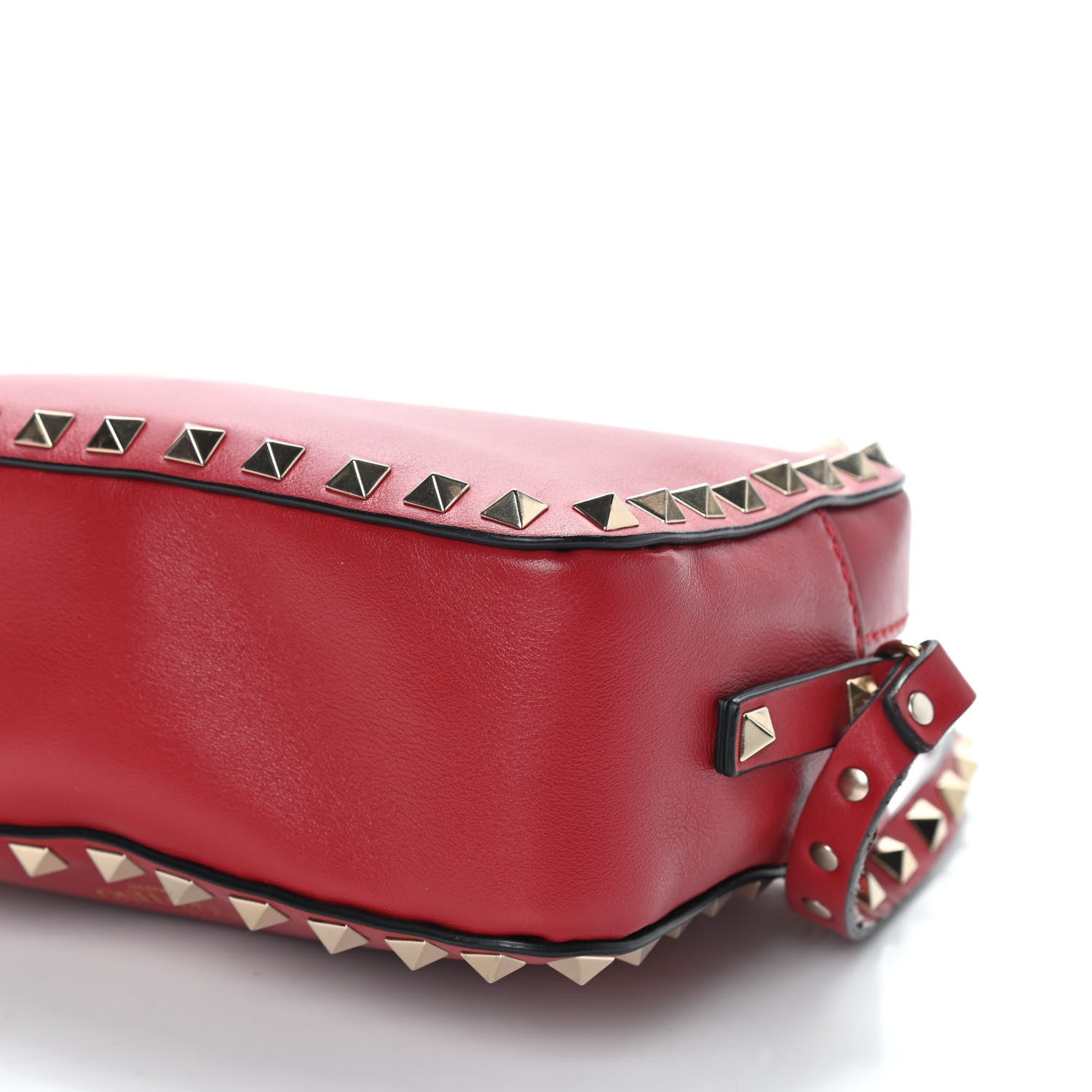 Valentino Garavani Calfskin Rockstud Camera Crossbody Bag Rosso Valentino 5 of 8