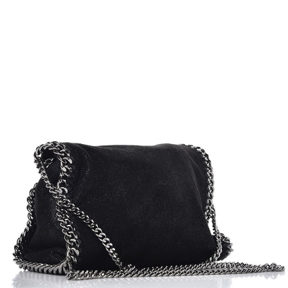 Stella McCartney Shaggy Deer Mini Falabella Fold Over Tote Black 3 of 7