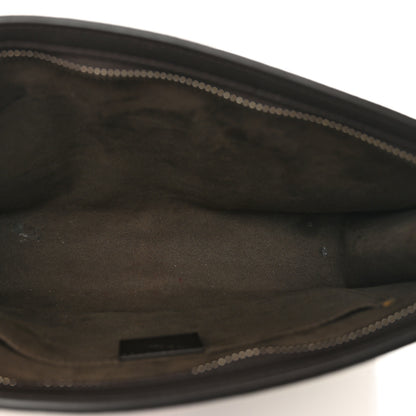 Gucci GG Supreme Monogram Selleria Calfskin Web New Web Cosmetic Case Beige Ebony Cocoa 5 of 8