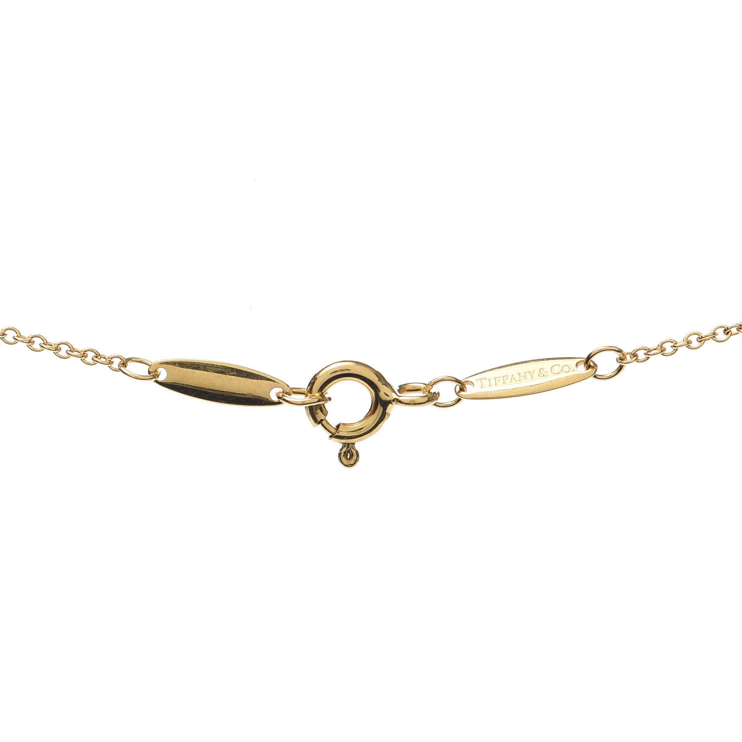 Tiffany 18K Yellow Gold Diamond .14ct Elsa Peretti Diamonds by the Yard Pendant Necklace 4 of 5