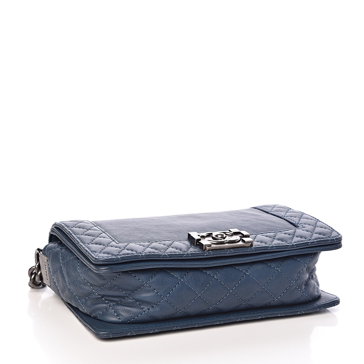 Chanel Calfskin Medium Boy Reverso Flap Blue 4 of 10