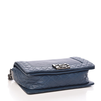 Chanel Calfskin Medium Boy Reverso Flap Blue 4 of 10