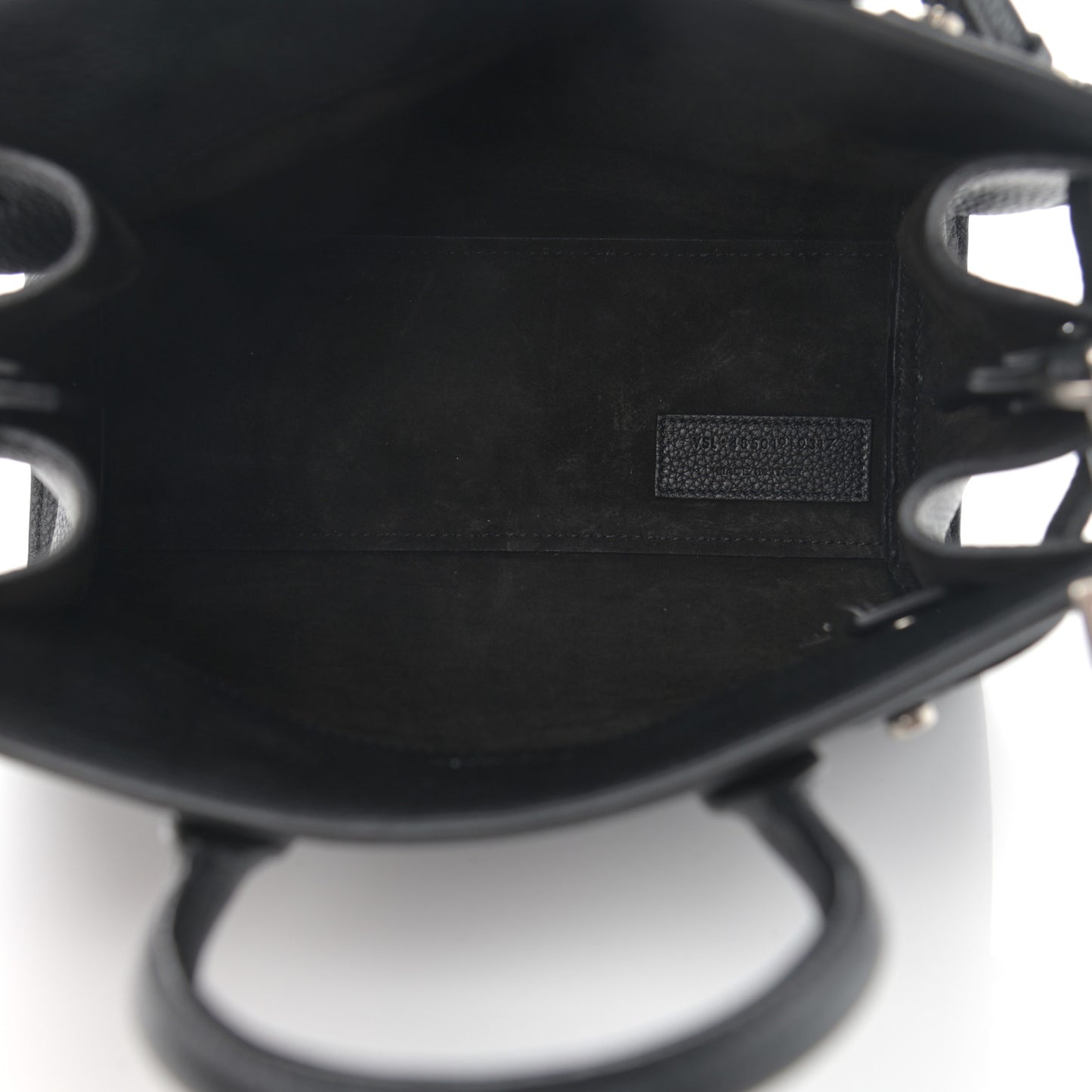 Grained Calfskin Nano Sac De Jour Souple Black