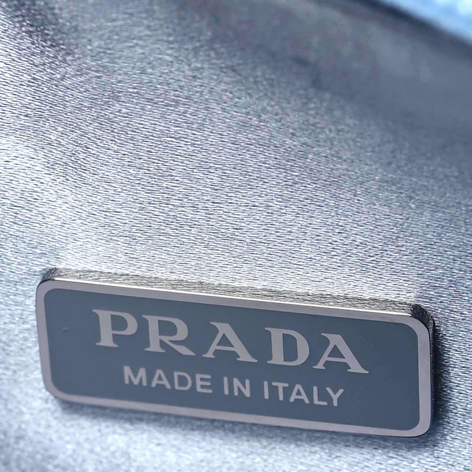 Prada Satin Crystal Mini Re-Edition 2000 Bag Celeste 6 of 11