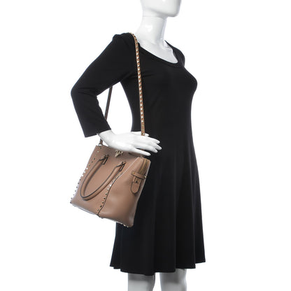 Valentino Garavani Vitello Rockstud Double Handle Tote Alpaca 2 of 10