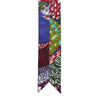Hermes Silk A Travers Champs Twillon Rouge Violet Parme 2 of 3