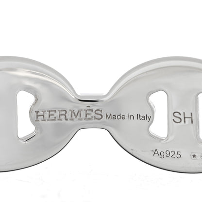 Hermes Sterling Silver MM Chaine d'Ancre Enchainee Cuff Bracelet SH 3 of 4