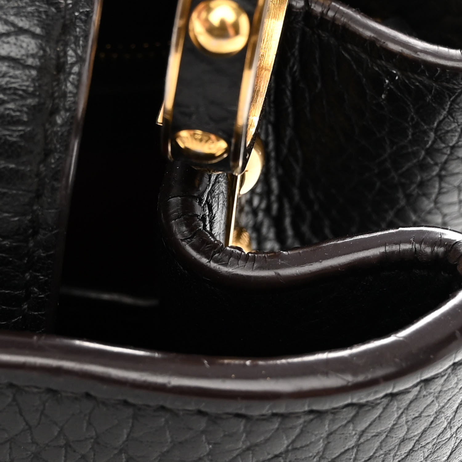 Louis Vuitton Taurillon Capucines BB Black 12 of 14