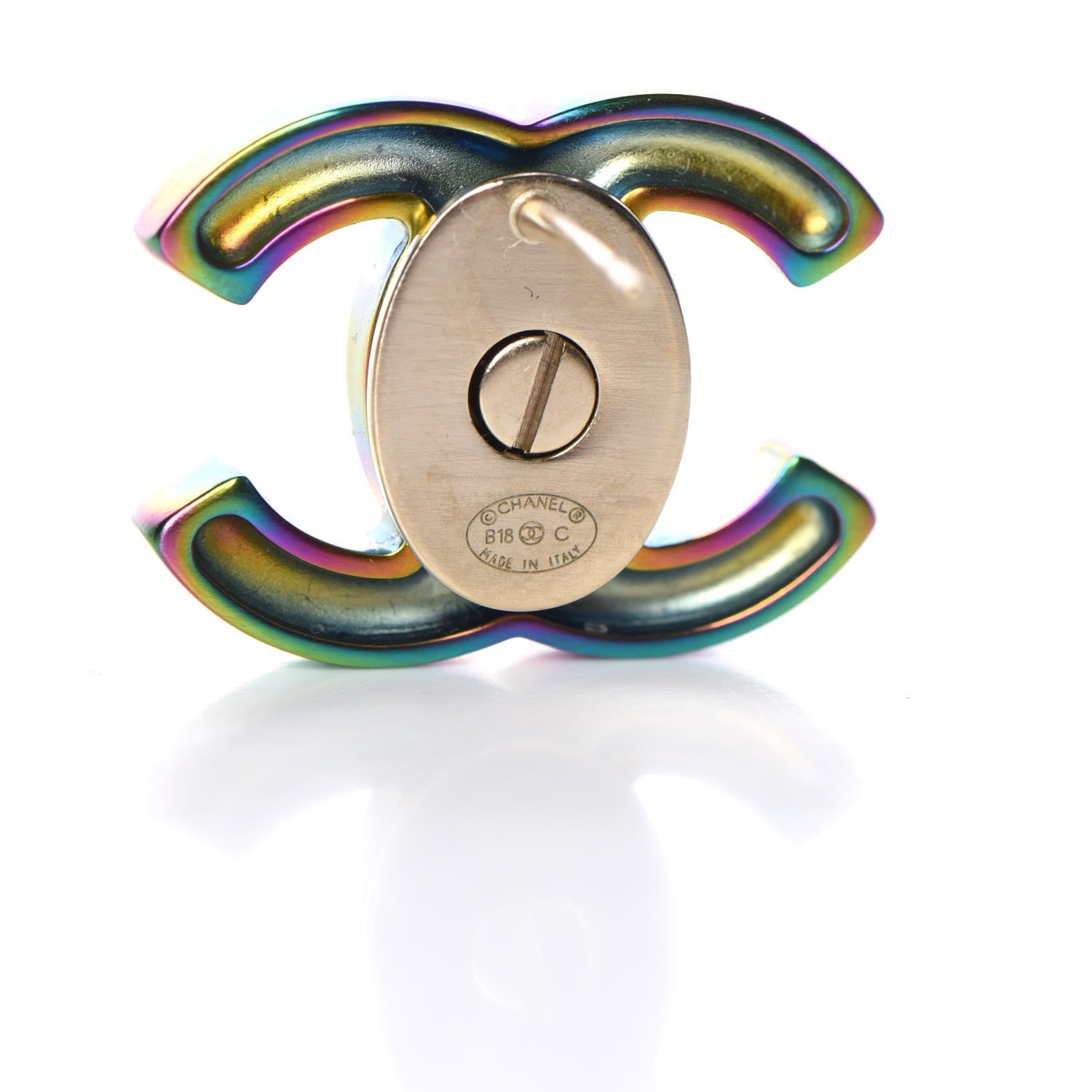 Chanel Metal CC Turnlock Interchangeable Earrings Gold 4 of 4