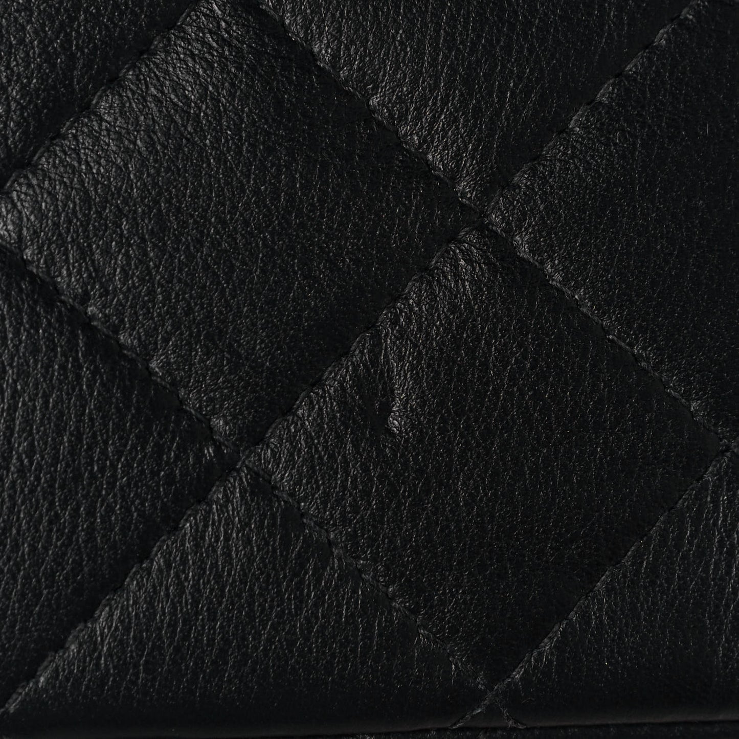 Lambskin Quilted Jumbo Single Flap Black