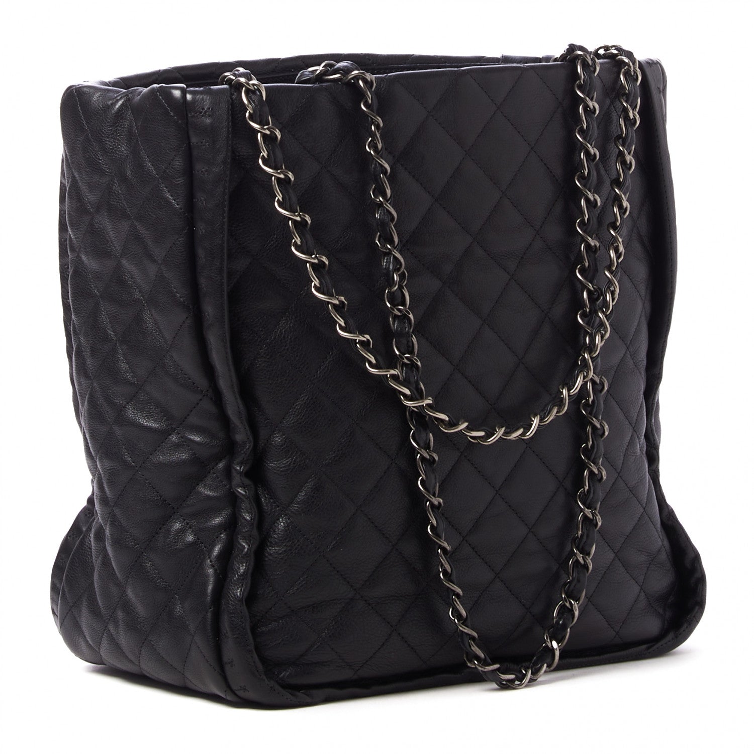 Chanel Calfskin Quilted Medium Istanbul Tote Black 2 of 10