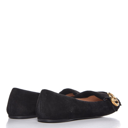 Gucci Kid Scamosciato GG Marmont Fringe Flats 40 Black 4 of 8