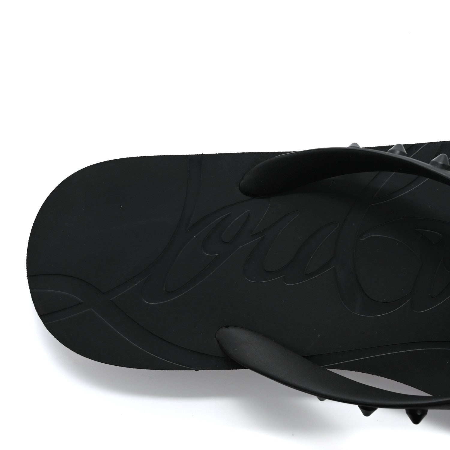 Christian Louboutin Rubber Spike Loubi Donna Flip Flop 41 Black 7 of 10