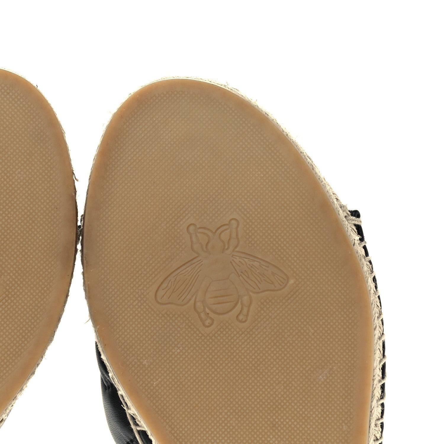 Gucci Nappa Matelasse GG Marmont Espadrille Slide Sandals 38 Black 10 of 12