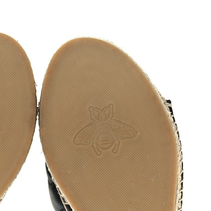 Gucci Nappa Matelasse GG Marmont Espadrille Slide Sandals 38 Black 10 of 12