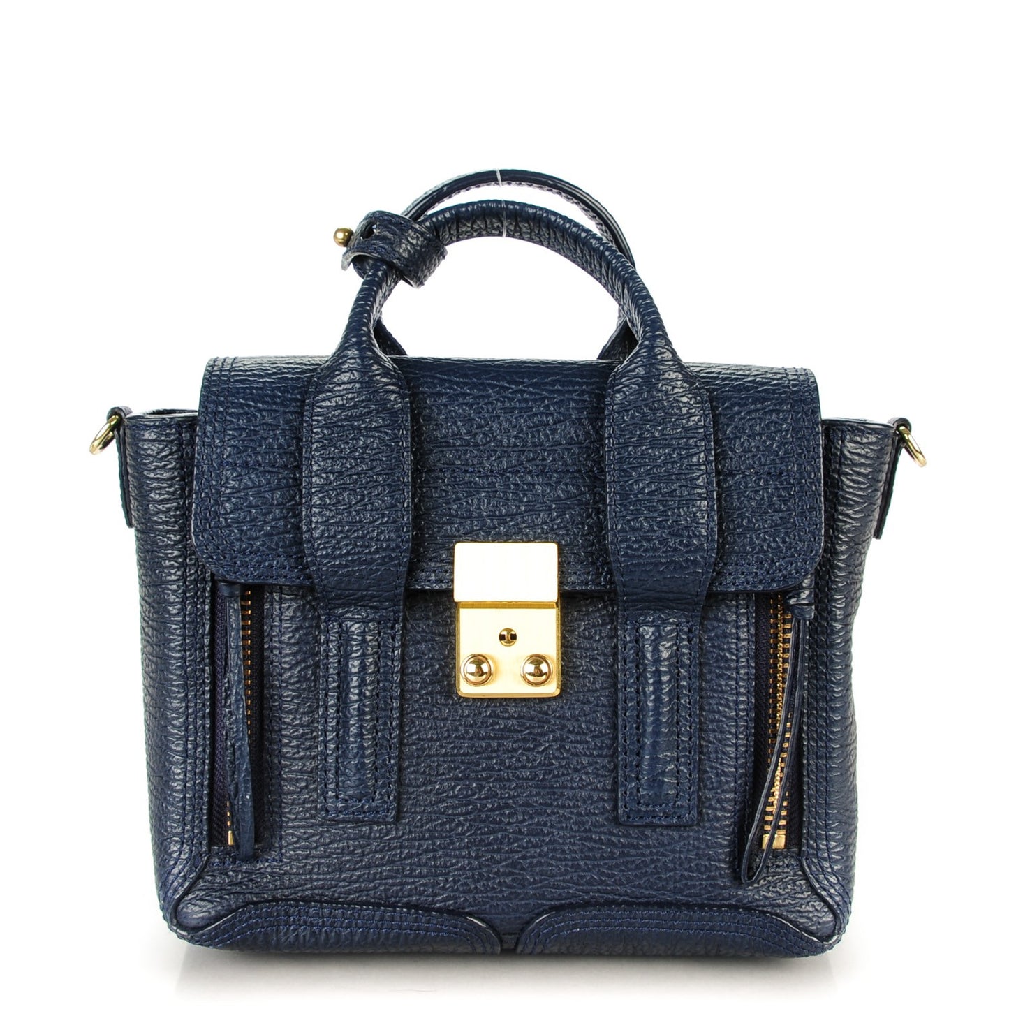 3.1 Textured Calfskin Mini Pashli Satchel Ink