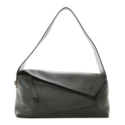 Loewe Calfskin Puzzle Hobo Army Green 1 of 10